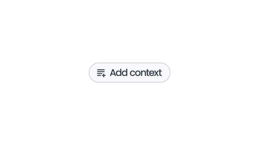 Clicking Add context on a record and typing a note